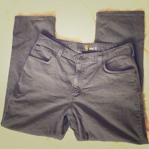 Carhartt Relaxed Fit Gray Work Pants, size 36x30